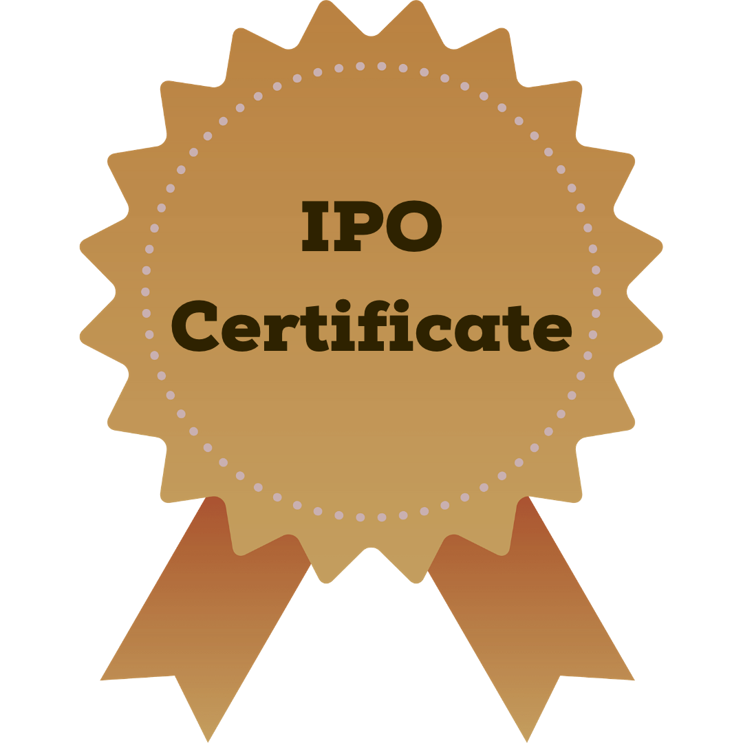 IPO Certificate
